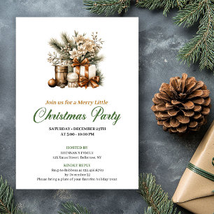 Peaceful Earthy Colors Christmas Gift Invitation