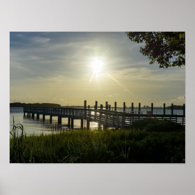 Peaceful Evening At Cooper River Poster (Front)