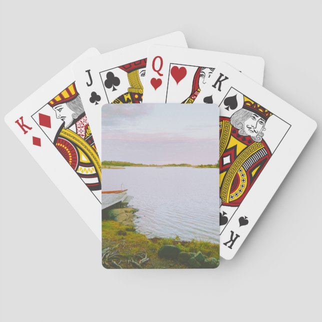 Peaceful evening in the swedish archipelago playing cards (Back)
