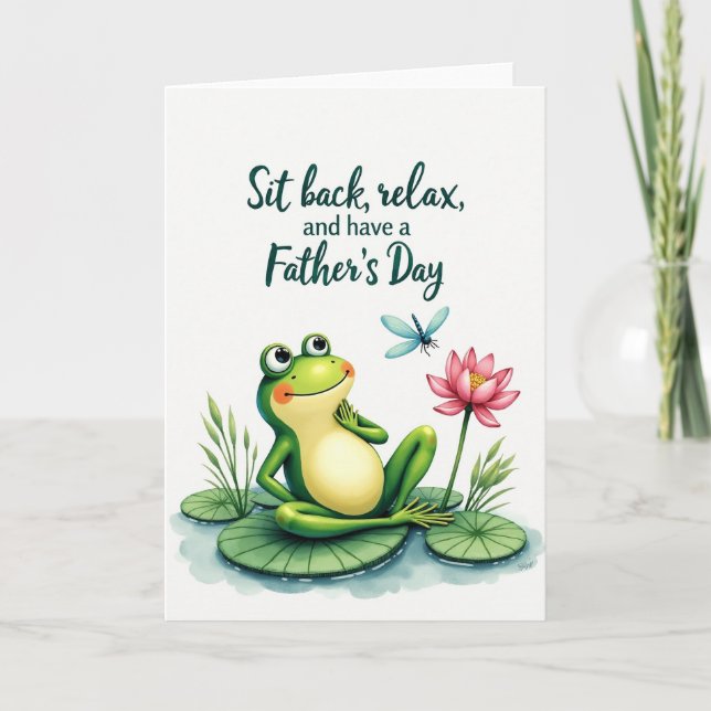 Peaceful Fathers Day Lily Pad Card (Front)
