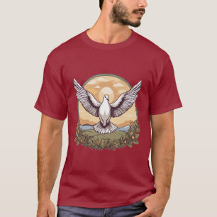 Peaceful Flight: Dove with Olive Branch T-Shirt