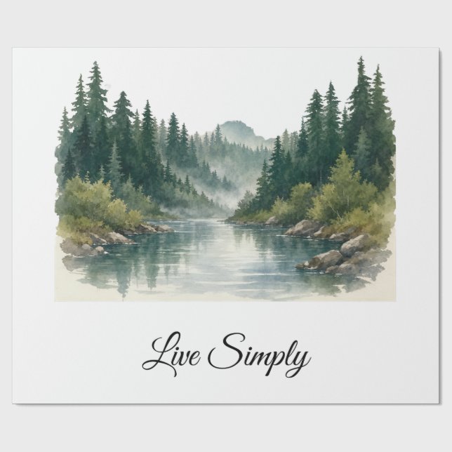 Peaceful Forest Gift Wrap (Flat)