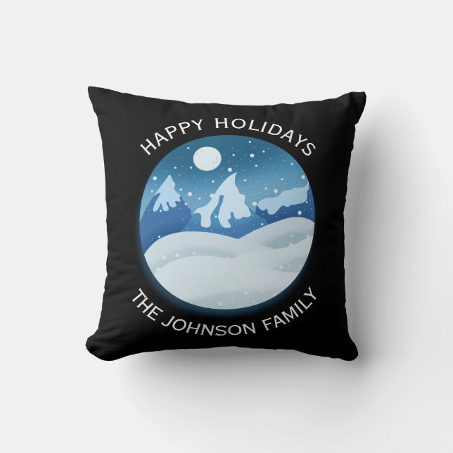 Peaceful Frosted Landscape Custom Cushion (Front)