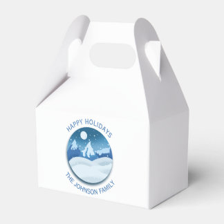 Peaceful Frosted Landscape Custom Favour Box