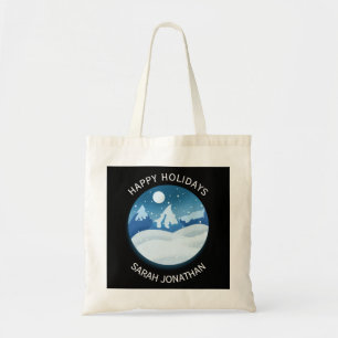 Peaceful Frosted Landscape Custom Tote Bag
