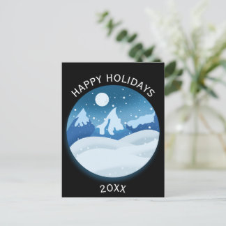 Peaceful Frosted Landscape  Postcard