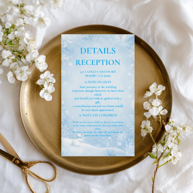 Peaceful Frosted Snowfall Winter Serenity Enclosure Card (Creator Uploaded)