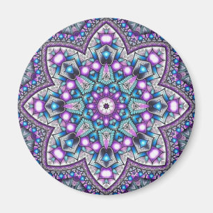 Peaceful Garden Kaleidoscope Mandala Magnet