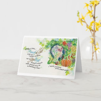Peaceful God/Gardener, Folded Greeting Card, 5"x7" Card