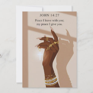 Peaceful Grace John 14:27 Faith Holiday Card