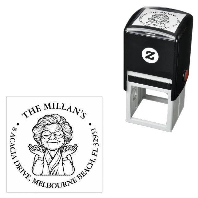 peaceful grandma theme self-inking stamp (In Situ)