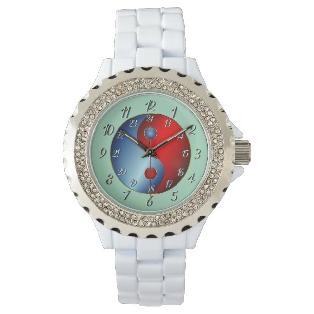 Peaceful Green Yin Yang Watch (Front)