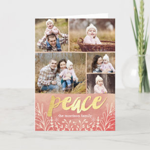 Peaceful Greeting Holiday Photo Cards