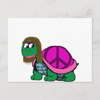 Peaceful Honu gril Postcard