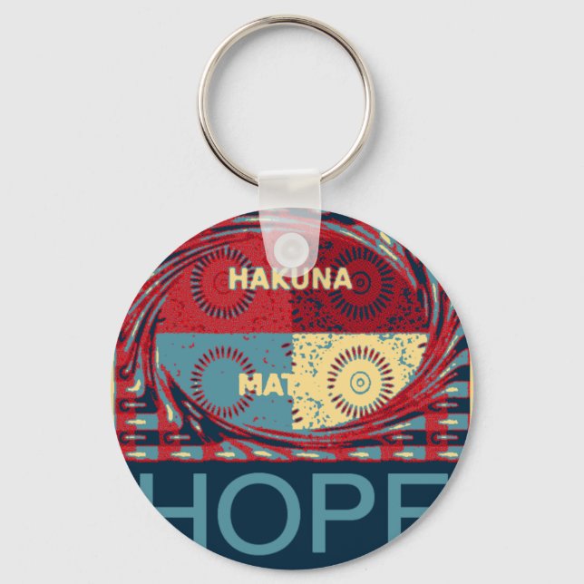 Peaceful Hope: A Calming Design Hakuna Matata Key Ring (Front)