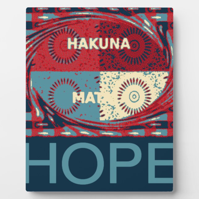 Peaceful Hope: A Calming Design Hakuna Matata Plaque (Front)