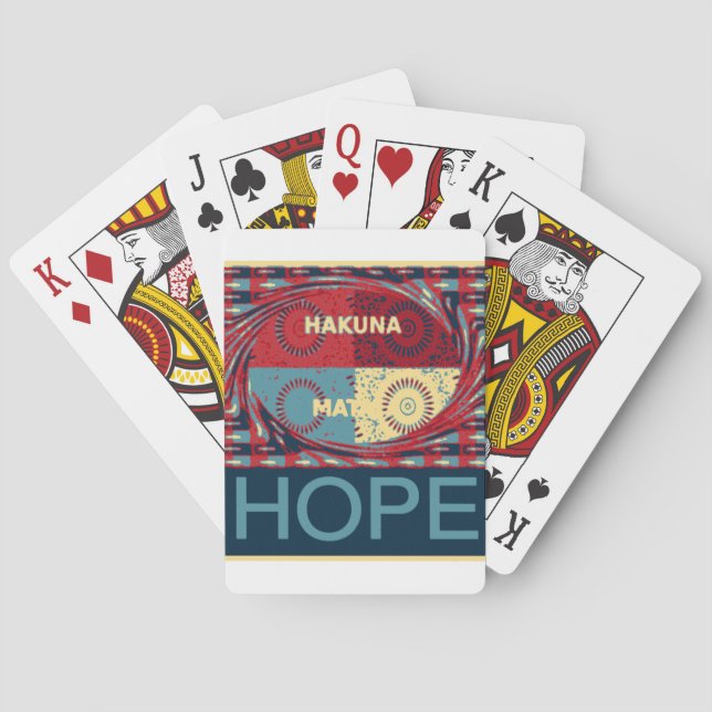 Peaceful Hope: A Calming Design Hakuna Matata Playing Cards (Back)