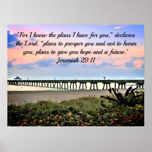 PEACEFUL JEREMIAH 29:11 SCRIPTURE VERSE POSTER