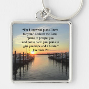 PEACEFUL JEREMIAH 29:11 SUNSET KEY RING