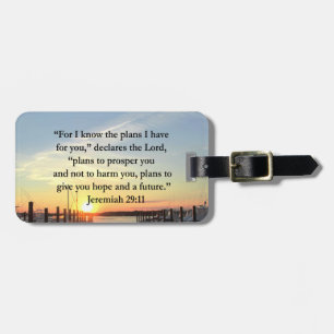 PEACEFUL JEREMIAH 29:11 SUNSET LUGGAGE TAG