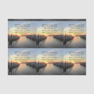 PEACEFUL JEREMIAH 29:11 SUNSET TISSUE PAPER