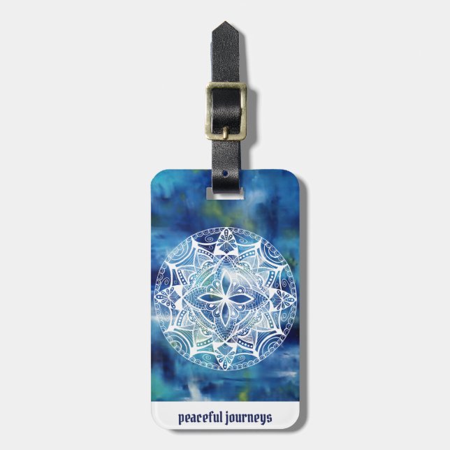 Peaceful Journeys Luggage Tag (Front Vertical)