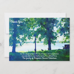 Peaceful Lake Scene - Sympathy Thank You card