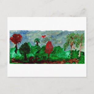 Peaceful landscape postcard