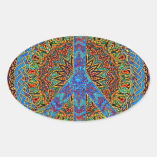 Peaceful Living Oval Sticker