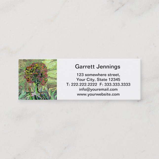 Peaceful Living Tree of Life Mini Business Card (Front)