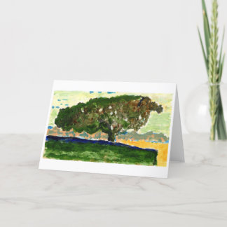 Peaceful lone tree note card