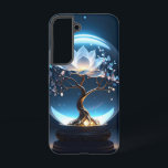 Peaceful Lotus Globe Tough Phone Case<br><div class="desc">Carry a piece of tranquillity with you wherever you go with this stunning Tough Phone Case. Featuring a captivating digital illustration, the design showcases a luminous white lotus flower blossoming within a clear glass globe, set against a deep, dark blue background. This serene imagery, symbolising peace, spirituality, and inner calm,...</div>