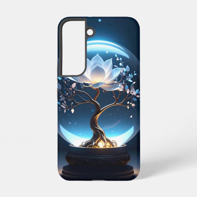 Peaceful Lotus Globe Tough Phone Case (Back)