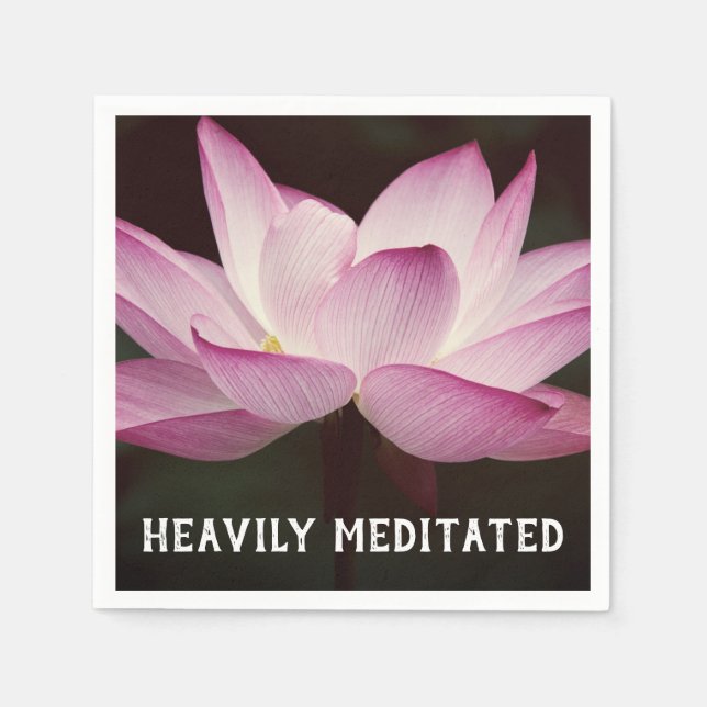 Peaceful Lotus, Heavily Meditated Napkins (Front)