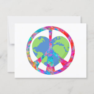 Peaceful Loving Earth Postcard