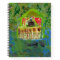 Peaceful mediation pavilion spiral notebook
