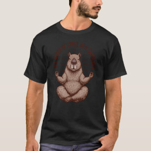 Peaceful Meditating Capybara Funny Cute Zen Anima T-Shirt
