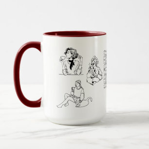 PEACEFUL MOMENT SIP OF PEACE Maroon two-tone Mug