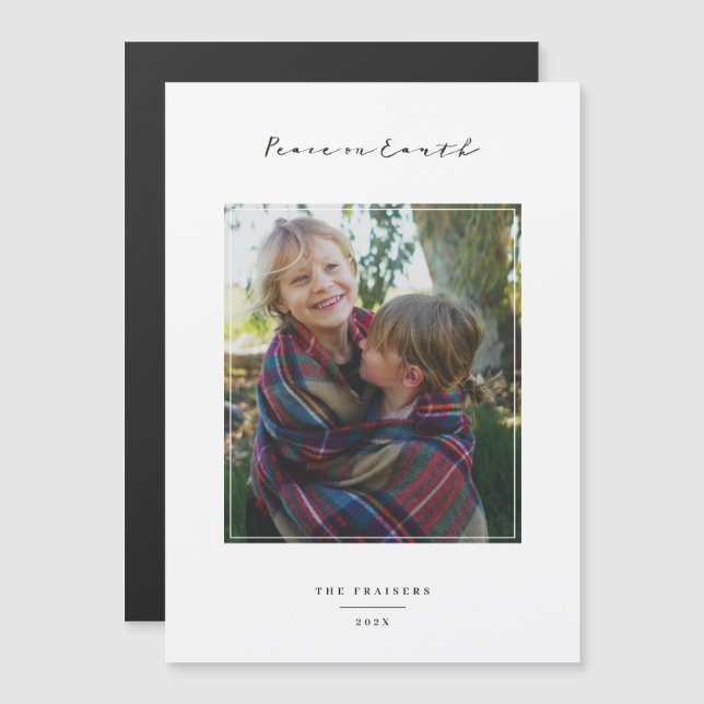 Peaceful Moments Holiday Photo Card  (Front/Back)