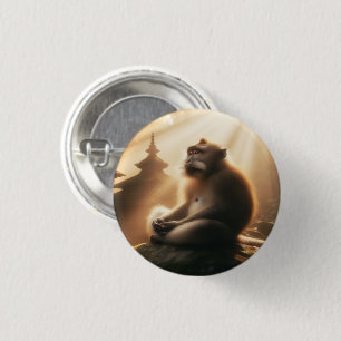 Peaceful Monkey Button