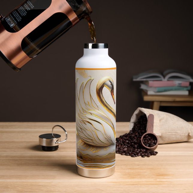 "Peaceful Morning Glory" Water Bottle (Coffee)