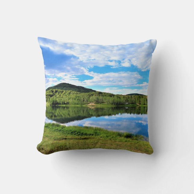 Peaceful Mountain and Lake Cushion (Front)