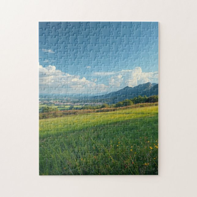 Peaceful Mountain Flowers Puzzle (Vertical)