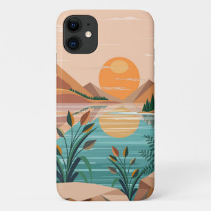 Peaceful Mountain Lake Sunset Landscape Case-Mate iPhone Case