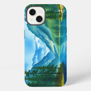 Peaceful Mountain Lake with Tall Trees iPhone 13 Case