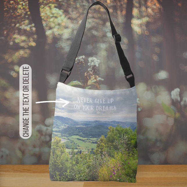 Peaceful mountain view crossbody bag (Creator Uploaded)