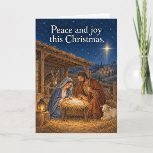 Peaceful Nativity Christian Christmas Card