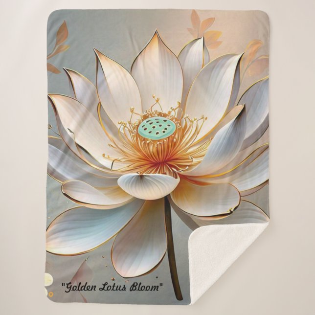 "Peaceful New Beginnings" Sherpa Blanket (Front)