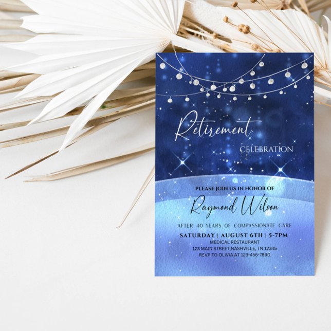 Peaceful Night Doctor's Retirement Party  Invitation (Creator Uploaded)