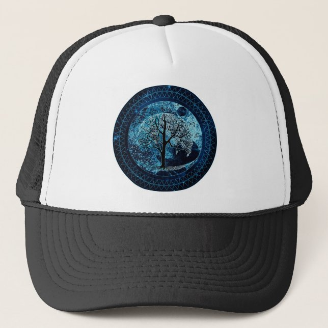 Peaceful Night Trucker Hat (Front)